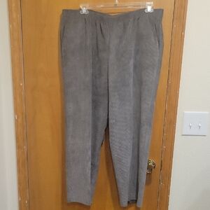 Alfred Dunner Women's Charcoal Corduroy Pants